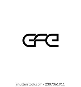 diseño del logotipo de la letra monograma de la tipografía de gfe