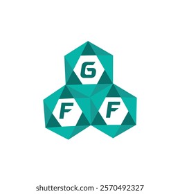 GFF creative minimalist letter logo. GFF unique vector initials alphabet letter logo design
