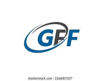 GFF letter creative modern elegant swoosh logo design
