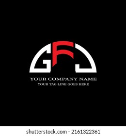 GFJ letter logo creative design with vector graphic