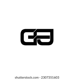 gfj typography letter monogram logo design