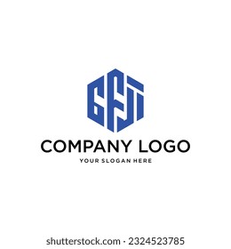 Letra GFJT Vector inicial de diseño de logotipo creativo