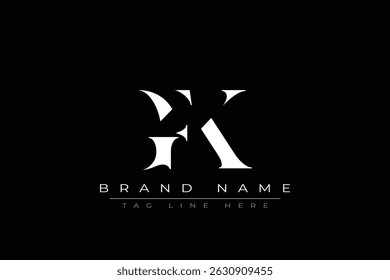 Diseño de logotipo de carta abstracta GFK. Este logotipo está diseñado por tres letras abstractas.