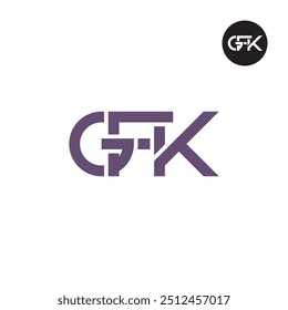 Design de monograma de letra de logotipo GFK