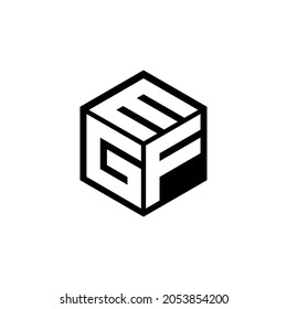 GFM letter logo design with white background in illustration, vector logo modern alphabet font overlap style. calligraphy designs for logo, Poster, Invitation, etc.