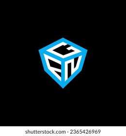 Diseño vectorial del logotipo de la letra GFN, logotipo sencillo y moderno de GFN. Diseño del alfabeto lujoso GFN  