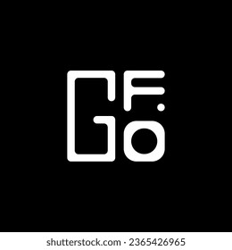 Diseño vectorial del logotipo de la carta GFO, logotipo sencillo y moderno GFO. Diseño de alfabetos lujosos GFO  
