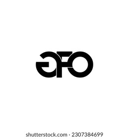 gfo lettering initial monogram logo design