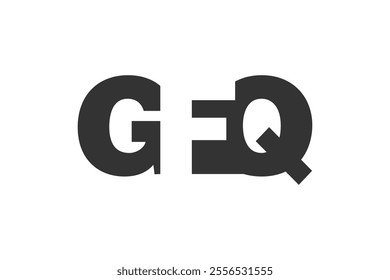 GFQ logo design. Initial letter G F Q bold font style for tech startups, consulting, corporate branding. Creative company name, headlines typography identity, trendy logotype. Vector illustration.