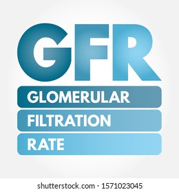 GFR - Glomerular Filtration Rate acronym, medical concept background