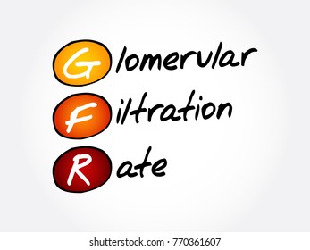 GFR - Glomerular Filtration Rate acronym, concept background
