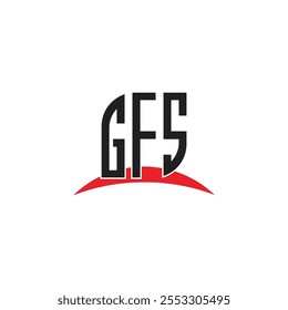 GFS letter logo design with white background in illustrator, vector logo modern alphabet font