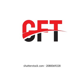 Ilustración del vector de diseño del logotipo inicial de la letra GFT
