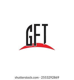 GFT letter logo design with white background in illustrator, vector logo modern alphabet font