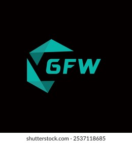 GFW creative minimalist letter logo. GFW unique vector initials alphabet letter logo design
