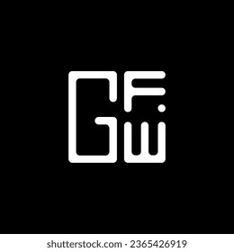 Diseño vectorial de la letra GFW, logotipo GFW simple y moderno. Diseño de alfabetos lujosos GFW  