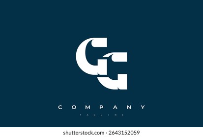 GG Abstract Geometric Logo Design. Modern and elegant logo design with simplistic typography elements, showcasing branding excellence.