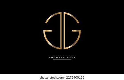 Monograma del logotipo de las letras abstractas de GG