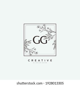 GG Beauty vector initial logo art, handwriting logo of initial signature, wedding, fashion, jewerly, boutique, floral and botanical with creative template for any company or business.