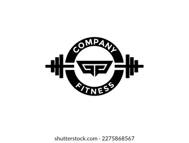 Vector de logotipo GG Circle barbell