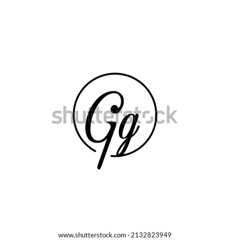 GG circle feminine concept initial logo best for beauty and fashion