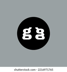 GG company name initial letters icon. GG monogram.
