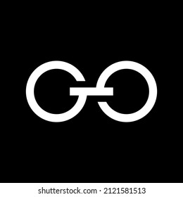 El logotipo de los anteojos de GG puede utilizarse para iconos, signos, logotipos, etc.