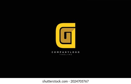 GG G ANG Abstract initial monogram letter alphabet logo design