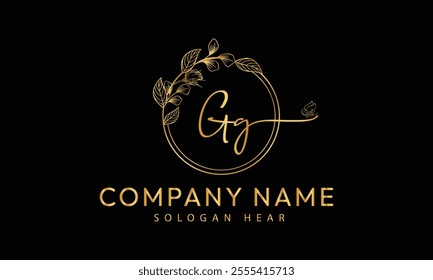 GG G G  initial signature logo template vector