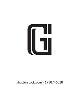 GG or G letter logo design vector.