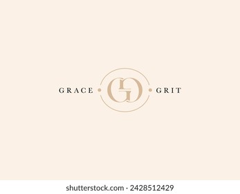 GG Graceful Grit Lady Preneur Logo Template