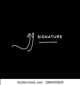 gg hand beauty handwritten logo for identity