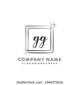 GG Initial beauty monogram logo vector