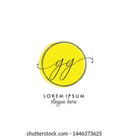 GG Initial beauty monogram logo vector