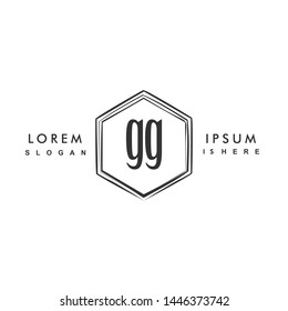 GG Initial beauty monogram logo vector