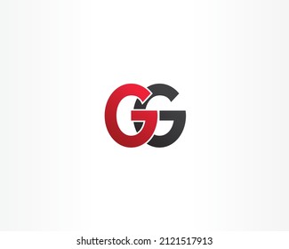 Logo-Konzept des GG-Anfangssymbolkonzepts