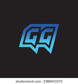 GG initial inspiration logo design esport and gaming clan ideas