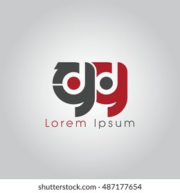 gg initial letter linked lowercase logo. g and g vector template design.