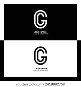 GG initial letter logo. Alphabet G and G pattern design monogram