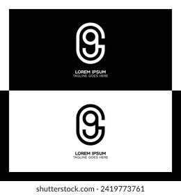 GG initial letter logo. Alphabet G and G pattern design monogram