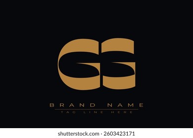 GG initial letter logo design. Letter G and G luxury alphabet letter logo icon template