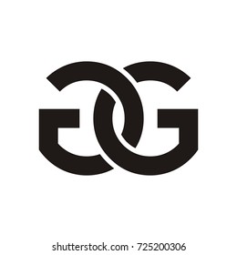 GG initial letter logo design template vector