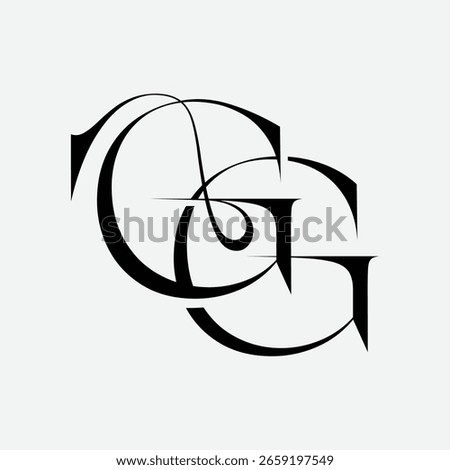 GG initial letter logo design