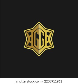 GG letras iniciales logotipo de monograma para juegos