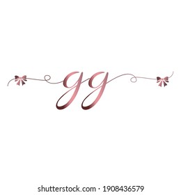 GG Initial logo handwriting modern luxury fashion