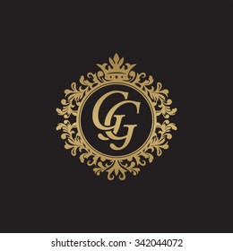 GG initial luxury ornament monogram logo