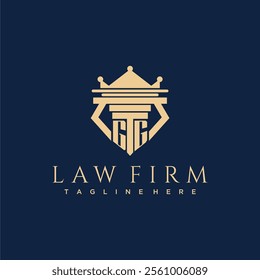 GG initial monogram logo for lawfirm vector design