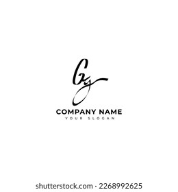 Gg Initial Signature Logo, Vektordesign