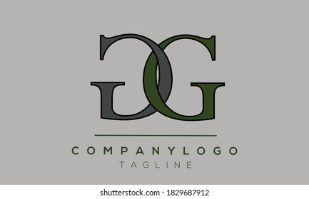 GG initials monogram alphabet logo