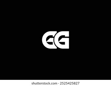 GG-Buchstabe erstes Logo-Design und Monogramm-Logo